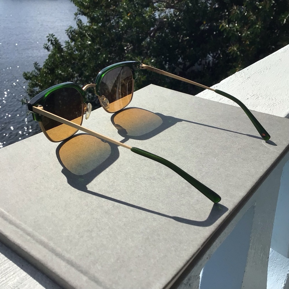 tens Filter Your World Rare Larsson Green Tropic High Sunglasses Metal Frame - Picture 10 of 16
